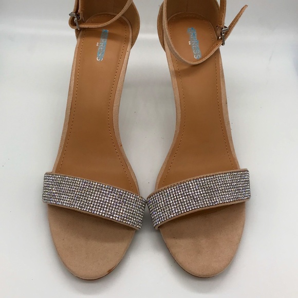 Cream Sparkly Heels - Picture 1 of 4